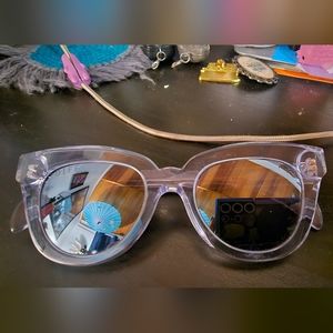 Diff Clear Frame Sunglasses